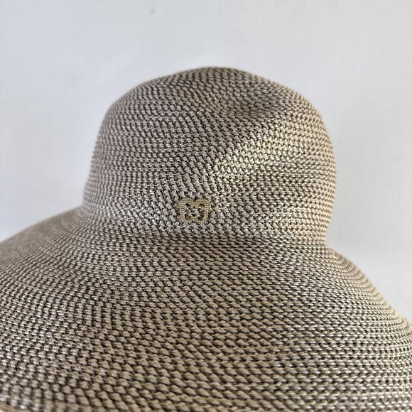 Eric Javits Women's Hampton Squishee Beige And Brown Hat SPF 50 - Picture 3 of 6